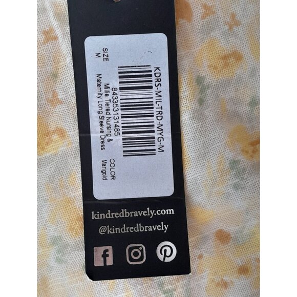 Kindred Bravely Millie Tiered Nursing  Maternity Floral Long Sleeve Dress Medium - Picture 12 of 13